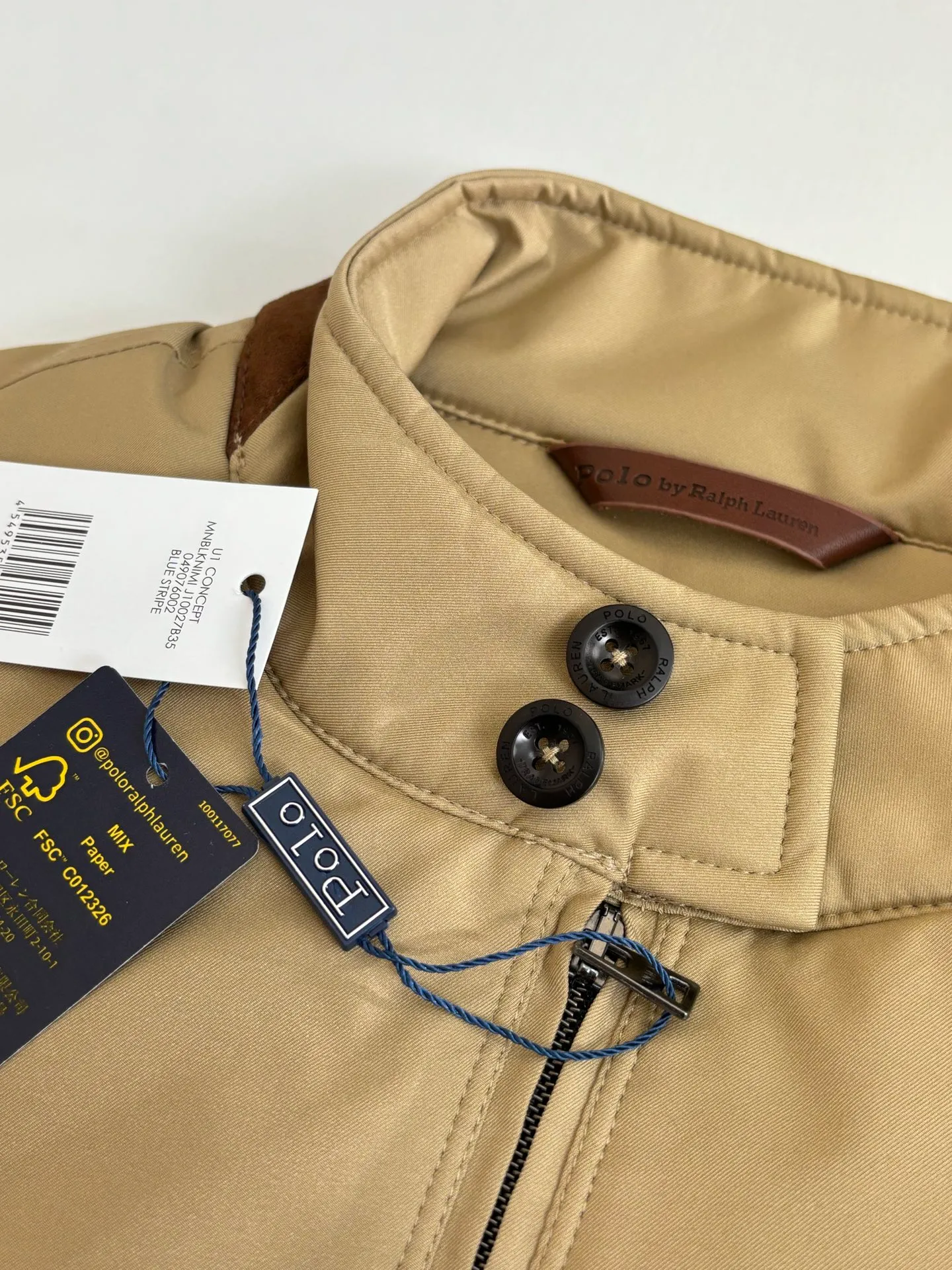 P570 Ralph Laure*/Ralph Lauren FW25 Polo gabardine down sleeveless zipper vest jacket Size: S/M/L/XL